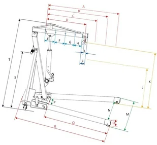 Unicraft Dźwig warsztatowy żuraw warsztatowy podnośnik WK 1 TOP 1T - Podnośniki - miniaturka - grafika 7