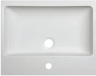 Sanplast Free Mineral Umywalka nablatowa 50x40x10 cm z otworem na baterię, biała 640-280-1100-01-000 - Umywalki - miniaturka - grafika 2