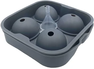 Kinghoff Alpenburg Lumarko Forma silikonowa na 4 kule lodowe do drinków napojów HT-6518 - Pozostałe akcesoria kuchenne - miniaturka - grafika 4