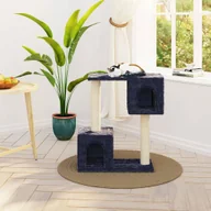 Drapaki dla kotów - vidaXL Drapak dla kota z sizalowymi słupkami ciemnoszary 60 cm 171432 - miniaturka - grafika 1