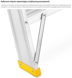 ALOSS 996 99674602 Drabina magazynowa mostek jednostronny wysokość robocza 3,08m) 74602-uniw - Drabiny - miniaturka - grafika 8