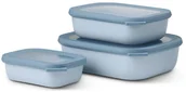 Zestawy naczyń dla dzieci - Mepal Zestaw 3 misek prostokątnych Cirqula Mepal - nordic blue 106270015700 - miniaturka - grafika 1