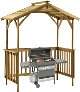 vidaXL Zadaszenie grilla, 163,5x93x210 cm, impregnowane drewno sosnowe - Pawilony ogrodowe - miniaturka - grafika 3