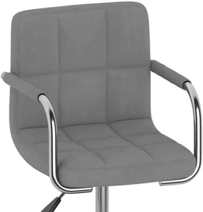 Fotel biurowy, krzesło biurowe vidaXL Obrotowe krzesło biurowe, jasnoszare, tapicerowane aksamitem! 334606 - Fotele i krzesła biurowe - miniaturka - grafika 8