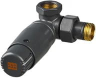 Akcesoria grzewcze - Luxrad Zestaw termostatyczny lewy 1/2" RAL 7016 - miniaturka - grafika 1