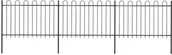 Ogrodzenia - Vidaxl z zaokrąglonymi końcami, stalowe, 5,1x1,2 m, czarne - miniaturka - grafika 1