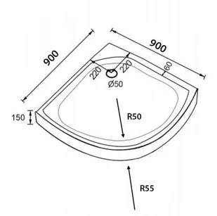 483 SANDASA Brodzik 90x90 półokrągły 15cm czarny + syfon 48379601 48379601 - Pozostałe wyposażenie warsztatu 483 SANDASA Brodzik 90x90 półokrągły 15cm czarny + syfon 48379601 48379601 - Pozostałe wyposażenie warsztatu - miniaturka - grafika 3