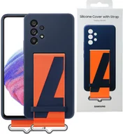 Etui i futerały do telefonów - Samsung Oryginalne etui Silicone Cover Strap do Galaxy A53 5G Granatowe 13498X3 - miniaturka - grafika 1