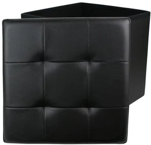 Intesi Pufa Intesi Vels eko skóra czarna - Pufy i podnóżki - miniaturka - grafika 4