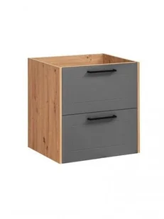Comad Szafka pod umywalkę nablatową MODUO MADERA GREY 820 grafitowa/dąb 60 stojąca i wisząca MADERA-GREY-820-BLAT-MADERA-890-TOP-60 - Szafki łazienkowe - miniaturka - grafika 2