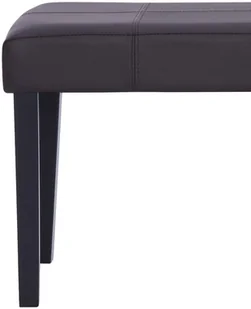 vidaXL Ławka, 106 cm, brązowa, sztuczna skóra vidaXL - Ławki do przedpokoju - miniaturka - grafika 7