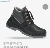 Obuwie robocze - PPO Strzelce Opolskie TRZEWIKI BEZPIECZNE Z PODNOSKIEM KOMPOZYTOWYM I NIEMETALOWĄ WKŁADKĄ ANTYPRZEBICIOWĄ MODEL 757, PN-EN ISO 20345, S3, HI, CI, SRC (39) - miniaturka - grafika 1