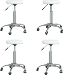 vidaXL Krzesła stołowe 4 szt. białe sztuczna skóra 3085662 - Krzesła - miniaturka - grafika 2