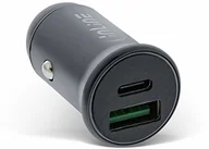 Ładowarki samochodowe - InLine 31502G USB KFZ Adapter Power Delivery, USB-A + USB Typ-C, szary 31502G - miniaturka - grafika 1