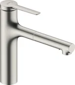 Baterie kuchenne - Hansgrohe 74804800 Zesis M33 Jednouchwytowa bateria kuchenna 160 wyciągana wylewka 2jet sBox lite stal szlachetna - miniaturka - grafika 1