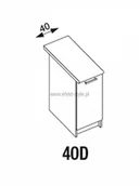 Szafki kuchenne - HALMAR AMANDA 1 260 SZAFKA D40  - KUCHNIA - DĄB SANTANA HALMAR - miniaturka - grafika 1