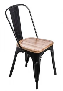 D2.Design design Krzesło Paris Wood czarne sosna naturaln 72663 - Krzesła - miniaturka - grafika 2