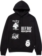 Bluzy damskie - HUF bluza damska HUF DISORDER PO HOODIE Black - miniaturka - grafika 1
