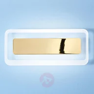 Lampy ścienne - Linea Light Kinkiet LED Antille złoty 31,4 cm - miniaturka - grafika 1