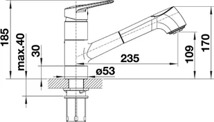 Blanco NOTIS S jaśmin/chrom 523255 - Baterie kuchenne - miniaturka - grafika 3