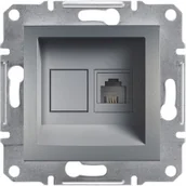 Gniazdka elektryczne - Schneider Asfora gniazdo telefoniczne podtynkowe RJ11 stalowe EPH4100162 - miniaturka - grafika 1