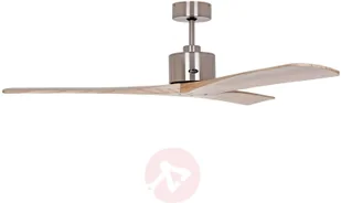 Casa Fan Macau, chrom, drewno jasne - Wentylatory sufitowe - miniaturka - grafika 3