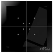 Systemy inteligentnych domów - F&F F&Wave przycisk szklany 4-kanałowy czarny 230V FW-GS-230-B FW-GS-230-B - miniaturka - grafika 1