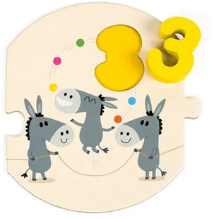 Janod Drewniane Puzzle Uczę się Liczyć Cyferki - Układanki dla dzieci - miniaturka - grafika 15