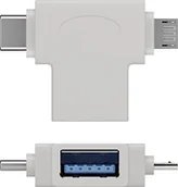 Kable USB - Goobay USB 3.0 SuperSpeed Adapter, czarny - gniazdo USB 3.0 (typ A) > USB 2.0 Micro wtyk (typ B) 4040849555558 - miniaturka - grafika 1