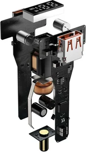 Baseus Ładowarka samochodowa Baseus Superme USB USB-C 100W + kabel USB-C(czarna) TZCCZX-01 - Ładowarki samochodowe - miniaturka - grafika 5