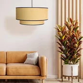 Lampy sufitowe - Euluna Lampa wisząca Boho jute & black 45cm 1-punktowa - miniaturka - grafika 1