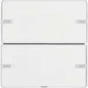 Systemy inteligentnych domów - Berker Hager Hager KNX easy Q.1/Q.3 biały Przycisk 2-krotny z polem opisowym diodami LED RGB i czujnikiem temperatury B_80142329 - miniaturka - grafika 1