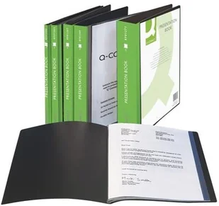 Q-Connect Teczka ofertowa z kieszenią opisową, PP, A4, 10 koszulek, czarna KF012 - Teczki i skoroszyty - miniaturka - grafika 4