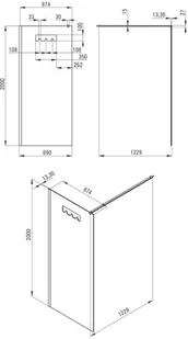 Deante Kabina walk-in z powłoką 90x200 cm / 8 mm + wieszak na ręczniki, chrom/ czarny mat KQM N39P - Kabiny prysznicowe - miniaturka - grafika 8