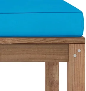 VidaXL Lumarko Podnóżek ogrodowy z jasnoniebieską poduszką 3067264 VidaXL - Pufy i podnóżki - miniaturka - grafika 4