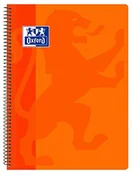 Notesy i bloczki - OXFORD klasyczny spiralny notatnik z plastikową pokrywą 4 x 4 kratki, pomarańczowy 400079665 - miniaturka - grafika 1