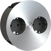 Przedłużacze i rozgałęźniki - Bachmann TWIST 2S rozgałęziacz 2 m 2 Gniazdo(a) sieciowe Chrom, Listwa zasilająca - miniaturka - grafika 1