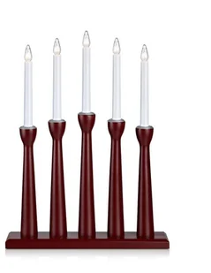 Markslojd Świecznik MASESKAR 5 drewno metal czerwony biały 704176 - Lampy stojące - miniaturka - grafika 2