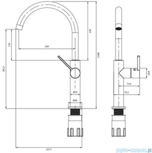 Omnires Tula grafit TL6050GR - Baterie kuchenne - miniaturka - grafika 2