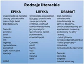 Pomoce naukowe - Naklejka: Rodzaje literackie ED041 - miniaturka - grafika 1