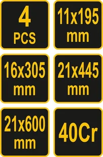 Vorel ZESTAW ŁOMÓW 4 CZ - Łomy i kilofy - miniaturka - grafika 4