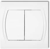 Wyłączniki światła i elektryczne - Karlik LOGO Łącznik świecznikowy LWP-2, kolor biały LWP-2 - miniaturka - grafika 1