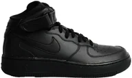 Buty sportowe męskie - Nike Air Force 1 Mid GS All Black czarny 314195-004 - miniaturka - grafika 1