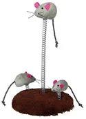 Zabawki dla kotów - Trixie Myszy na sprężynie 3szt. 30cm [TX-4070] - miniaturka - grafika 1