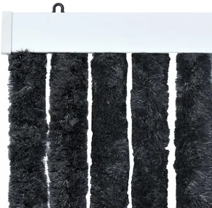 VidaXL Zasłona przeciwko owadom, antracytowa, 90x220 cm, szenil 284289 VidaXL - Moskitiery - miniaturka - grafika 11