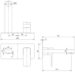 Omnires Slide SL7715 chrom bateria umywalkowa podtynkowa 5902539818772 - Baterie podtynkowe - miniaturka - grafika 2