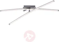 Lampy sufitowe - Leuchten Direkt Lampa sufitowa LED Simon, 2 ramiona chrom obrotowa - miniaturka - grafika 1