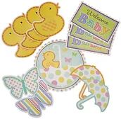 Pozostałe akcesoria kuchenne - Amscan Dekoracyjna "Baby's świata" przestrzeni 12-częściowy 199307 - miniaturka - grafika 1