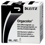 Inne - Leitz 66191000 Orgacolor litera J sygnału, 250 sztuk, czarna 6619-10-00 - miniaturka - grafika 1