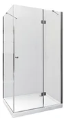 Kabiny prysznicowe - Durasan Livorno Square ND120P 120x90 prawa szkło transparentne - miniaturka - grafika 1